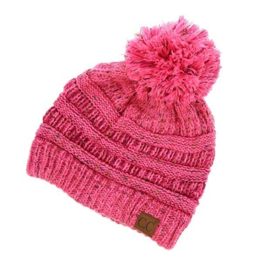 New C.C Pink Pom Beanie